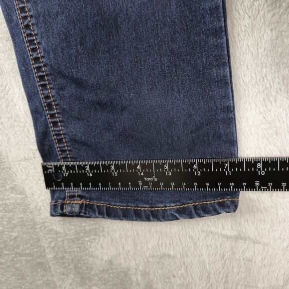 New Directions Weekend Jeans Womens 10 Dark Wash Denim Embroidered Flap Pockets - Picture 9 of 9